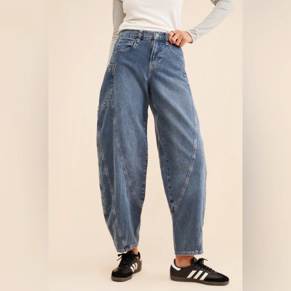 NWT Free People We The Free Sugar & Spice Barrel Jeans - Picture 5 of 8